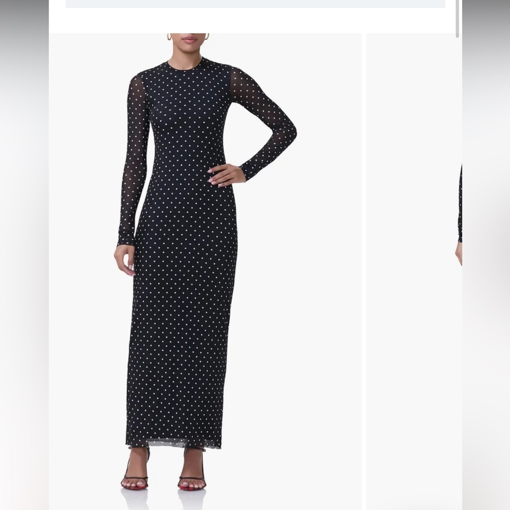 AFRM - Didi Long Sleeve Mesh Maxi Dress